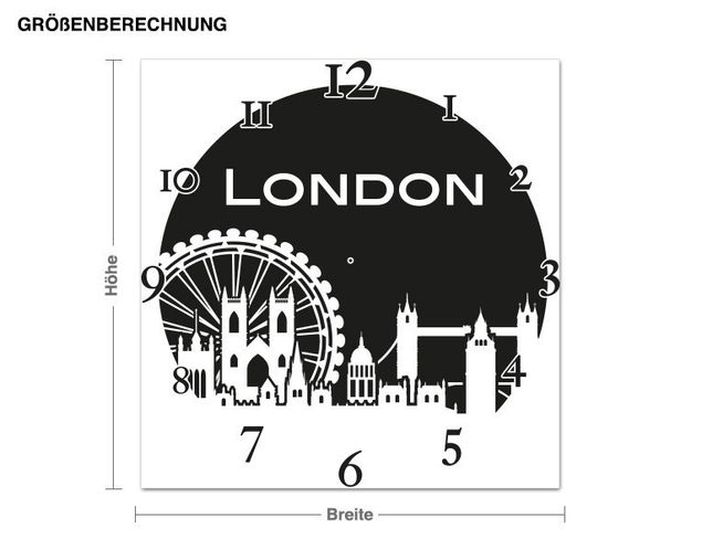Muurstickers métropole London clock