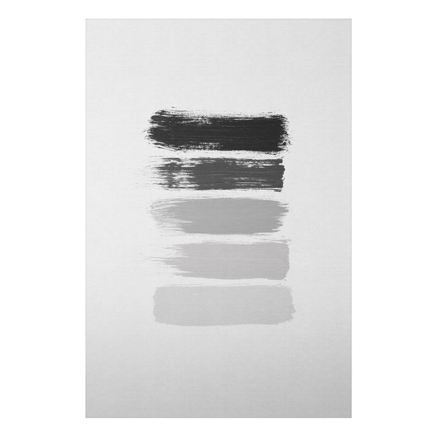 Aluminium Dibond schilderijen Stripes in Black And Grey