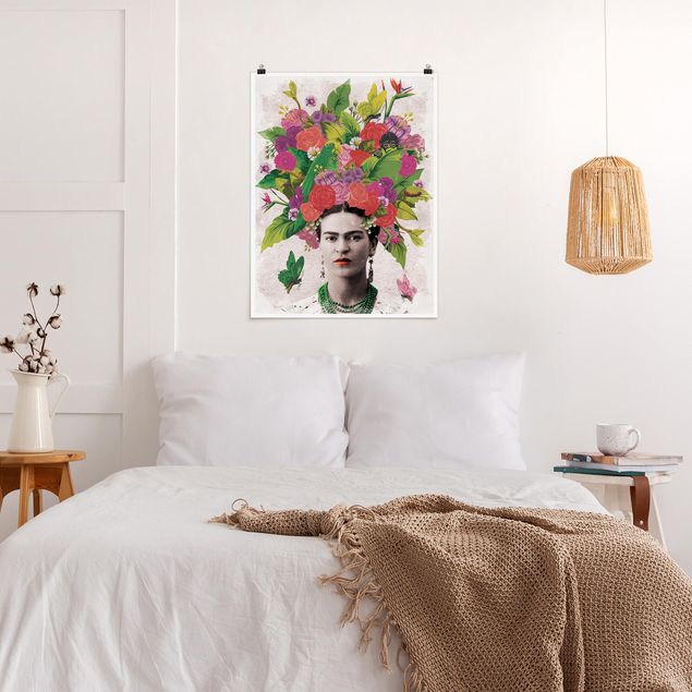 Posters Frida Kahlo - Flower Portrait