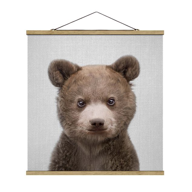 Stoffen schilderij met posterlijst - Baby Bear Bruno