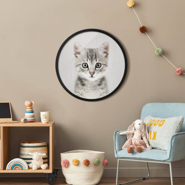 Rond schilderijen Baby Cat Killi