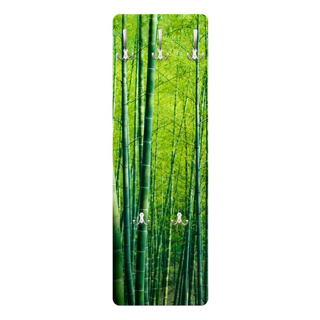 Wandkapstokken houten paneel Bamboo Forest