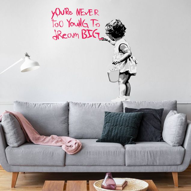 Muurstickers - Dream Big - Brandalised ft. Graffiti by Banksy