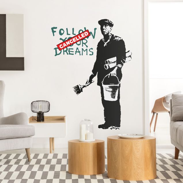 Muurstickers - Follow Your Dreams II - Brandalised ft. Graffiti by Banksy