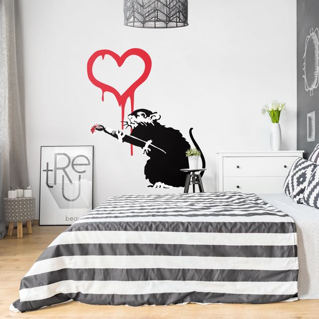 Muurstickers - Love Rat - Brandalised ft. Graffiti by Banksy
