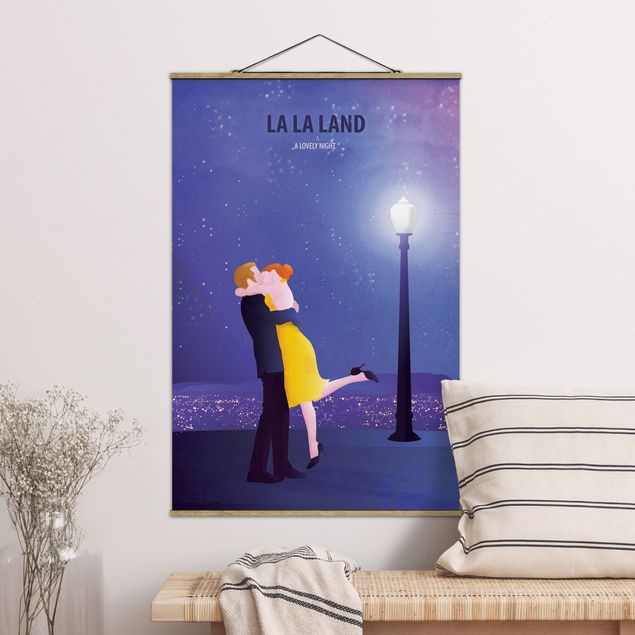 Stoffen schilderij met posterlijst Film Poster La La Land II