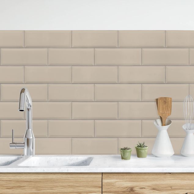 Achterwand voor keuken patroon Ceramic Tiles Taupe