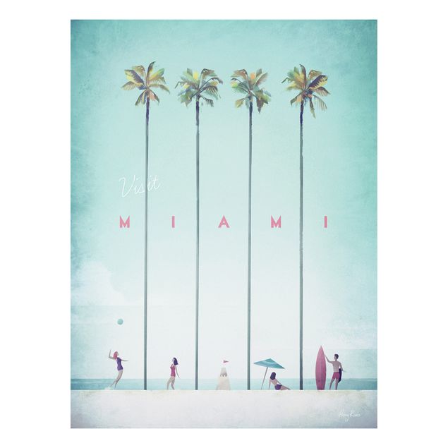 Forex schilderijen Travel Poster - Miami