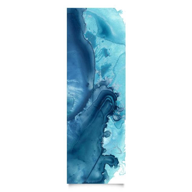 Plakfolien Wave Watercolour Blue l