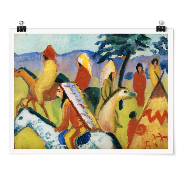 Posters August Macke - Riding Indians
