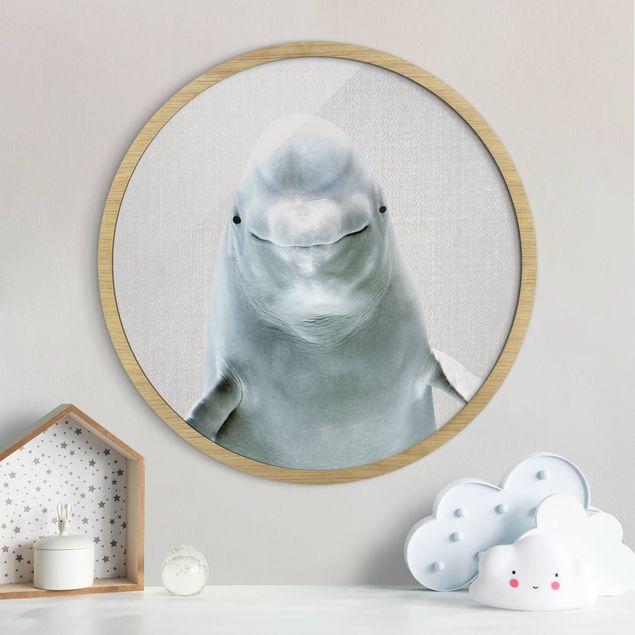 Runde Bilder mit Rahmen Beluga Whale Bob