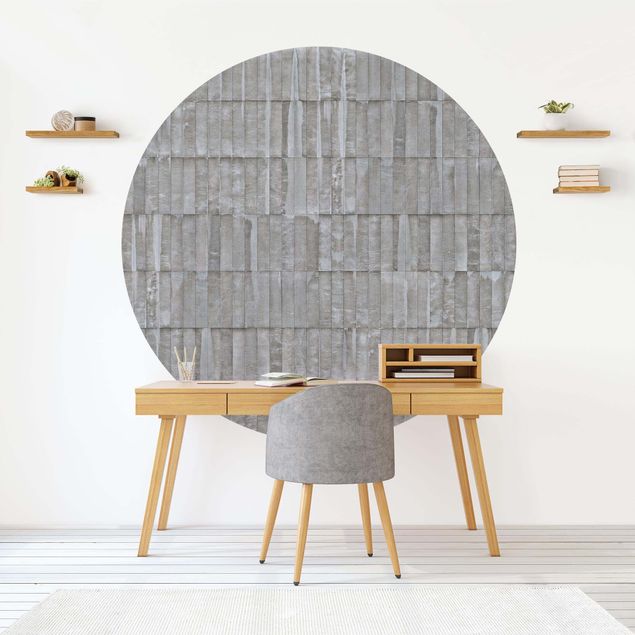 Behangcirkel Concrete Brick Wallpaper