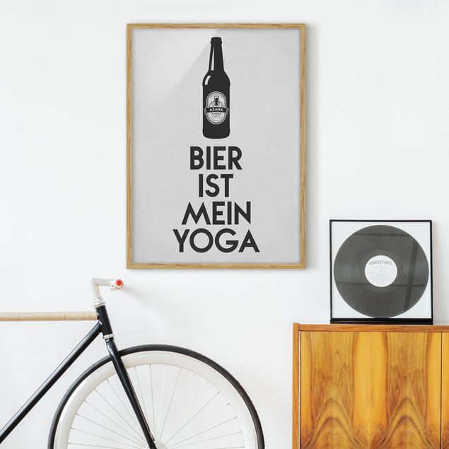 Ingelijste posters Bier Ist Mein Yoga
