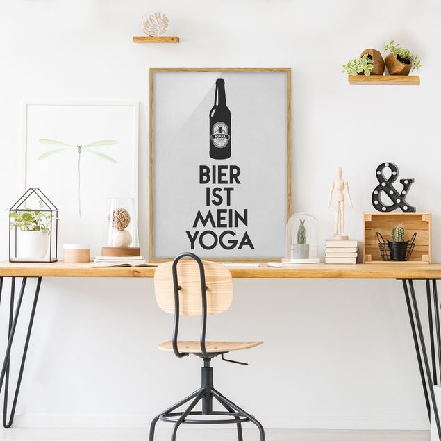 Ingelijste posters Bier Ist Mein Yoga