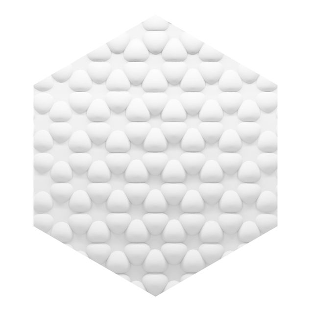 Hexagon Behang Floral Design In 3D