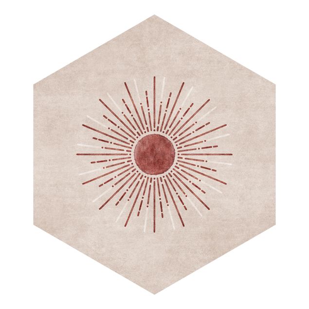 Hexagon Behang - Boho Sun I