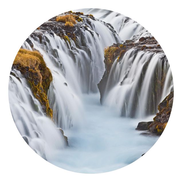 Behangcirkel Brúarfoss Waterfall In Iceland