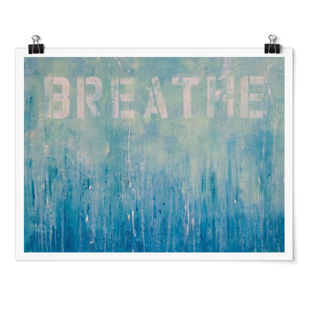 Poster - Breathe Street Art - Querformat 4:3