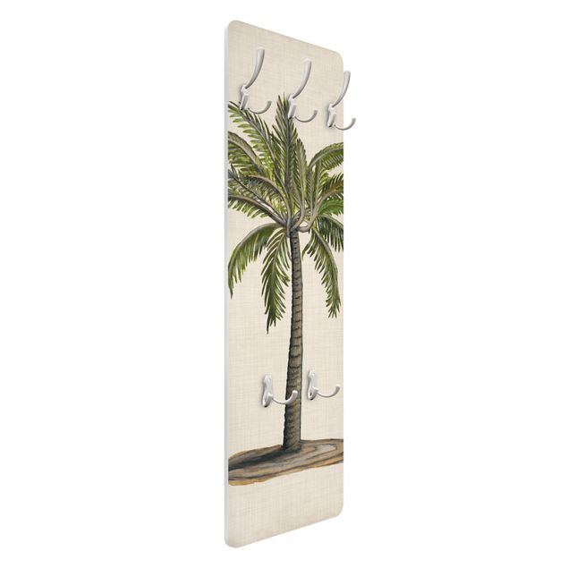 Wandkapstokken houten paneel British Palms I