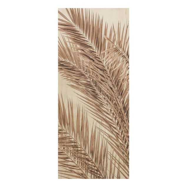 Houten schilderijen Bronze Coloured Palm Fronds