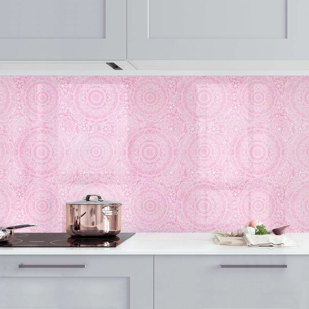Achterwand voor keuken patroon Pattern Mandala Light Pink