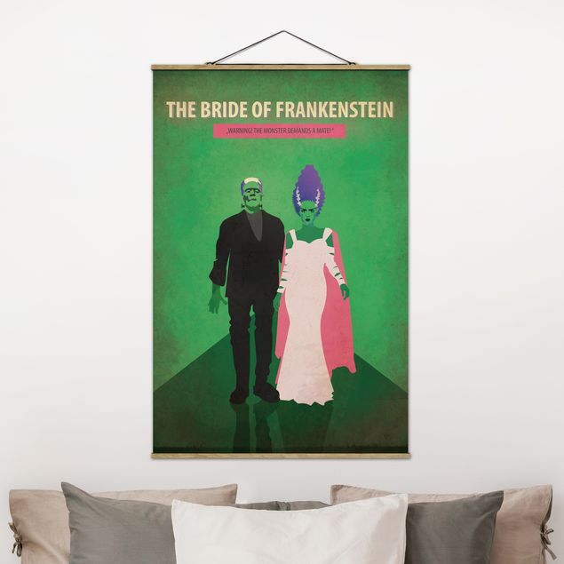 Stoffen schilderij met posterlijst Film Poster The Bride Of Frankenstein