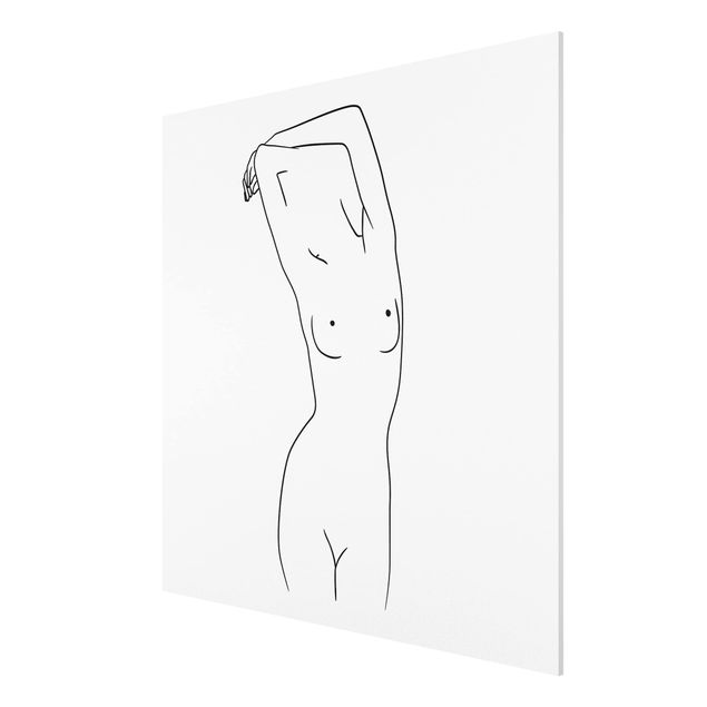 Forex schilderijen Line Art Nude Black And White