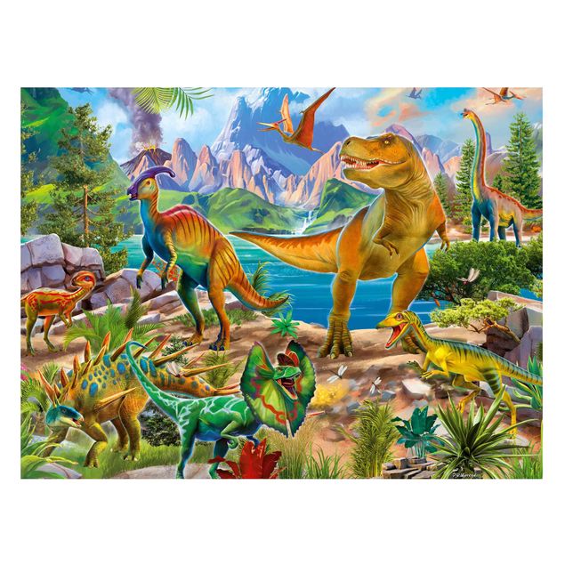 Magneetborden T-Rex And Parasaurolophus