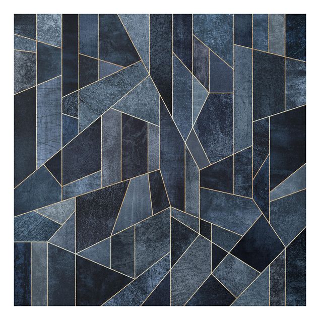 Forex schilderijen Blue Geometry Watercolour
