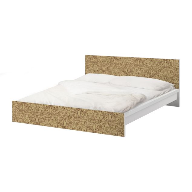 Meubelfolie IKEA Malm Bed Spiritual Pattern Beige