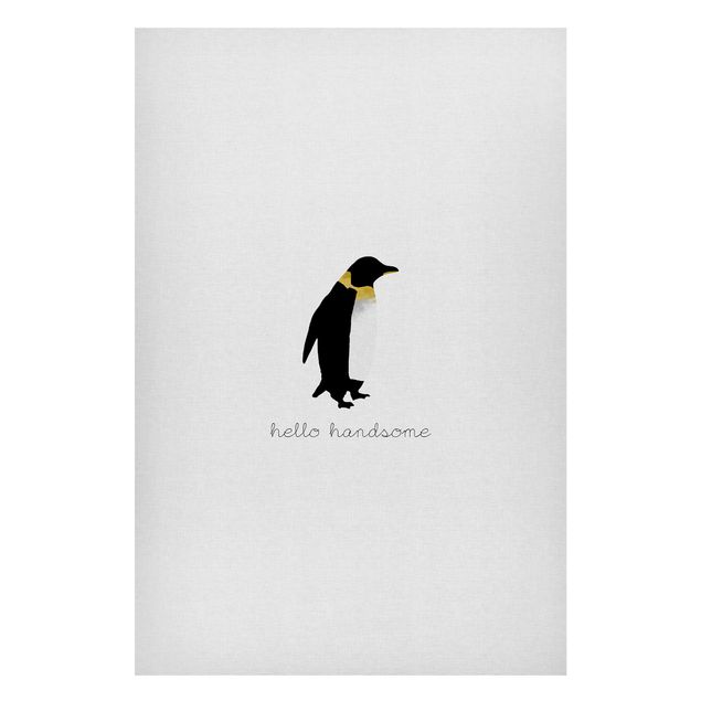 Magneetborden Penguin Quote Hello Handsome