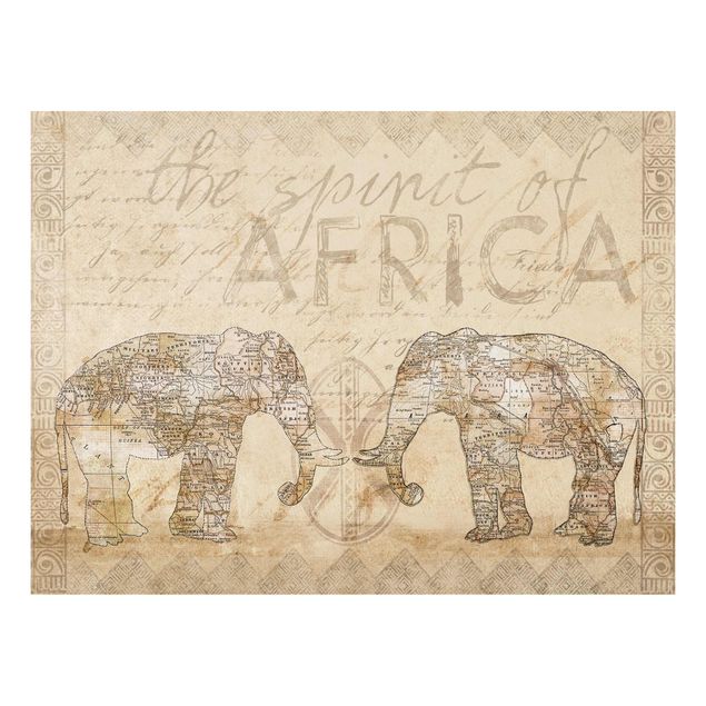Forex schilderijen Vintage Collage - Spirit Of Africa