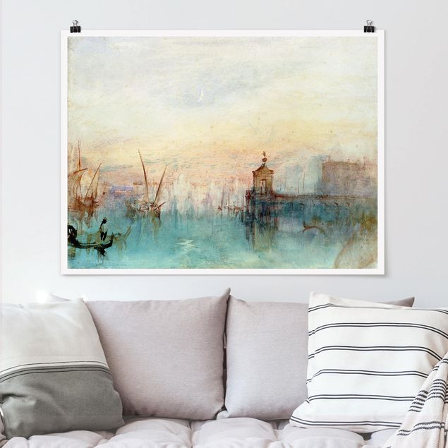 Posters William Turner - Venice With A First Crescent Moon