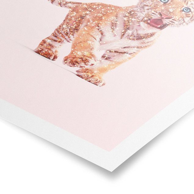 Posters Tiger With Glitter