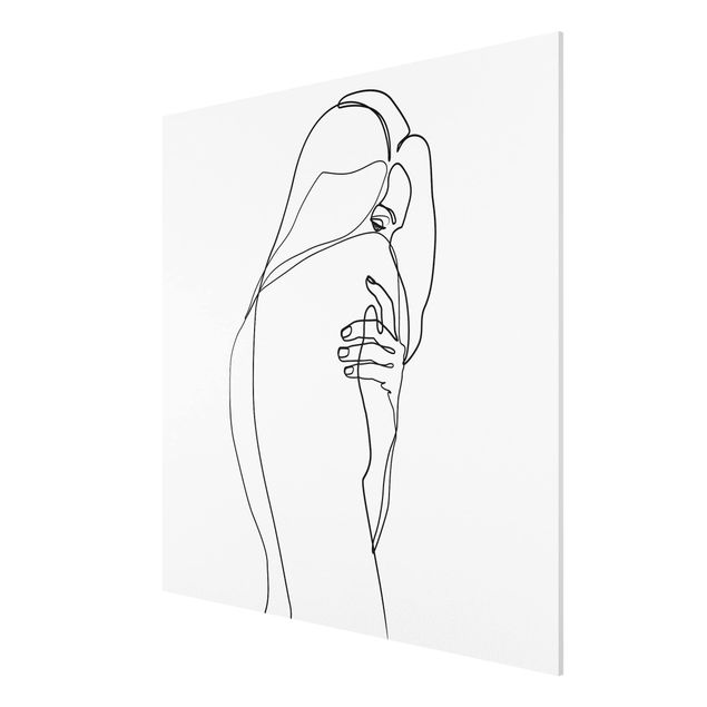Forex schilderijen Line Art Nude Shoulder Black And White