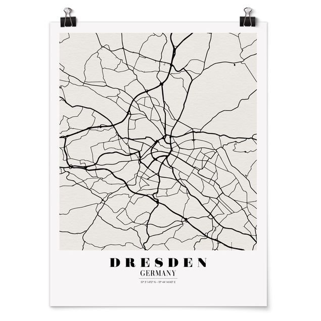 Posters Dresden City Map - Classical
