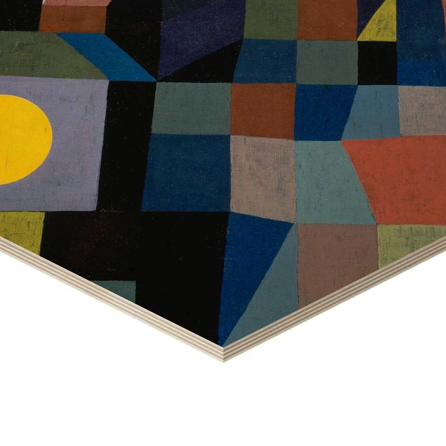 Hexagons houten schilderijen Paul Klee - Fire At Full Moon