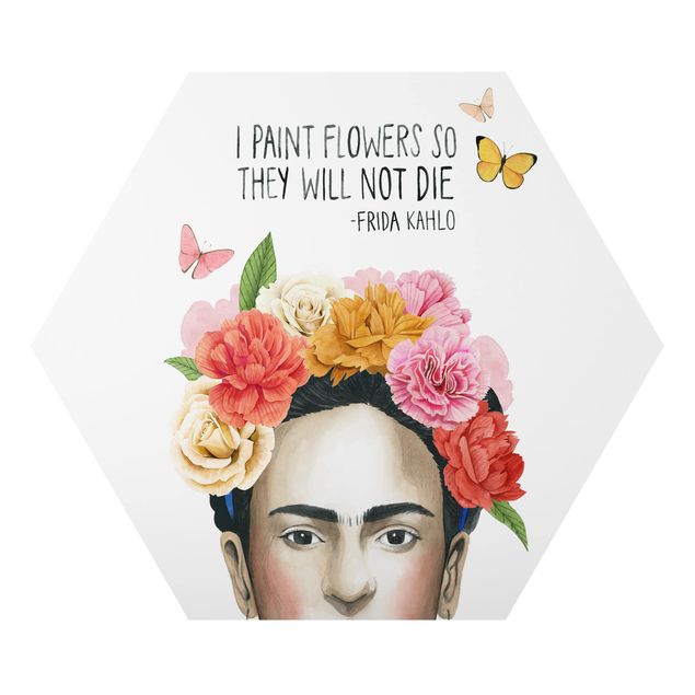 Hexagons Aluminium Dibond schilderijen Frida's Thoughts - Flowers