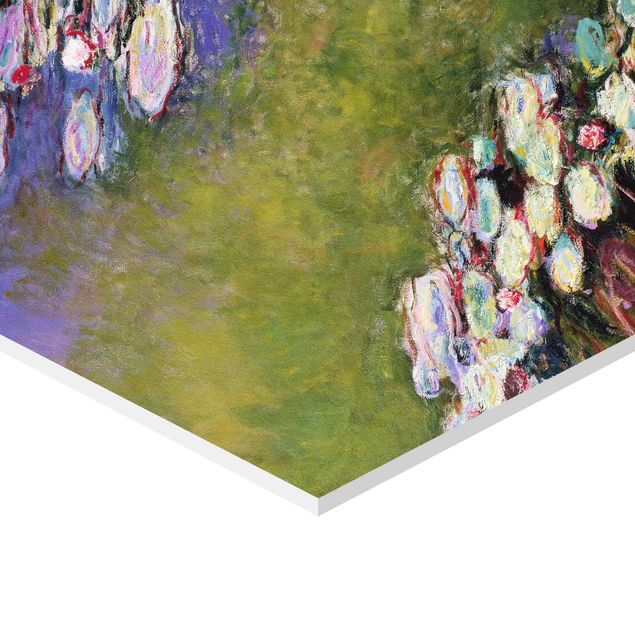 Hexagons Forex schilderijen - 2-delig Claude Monet - Water Lilies Set