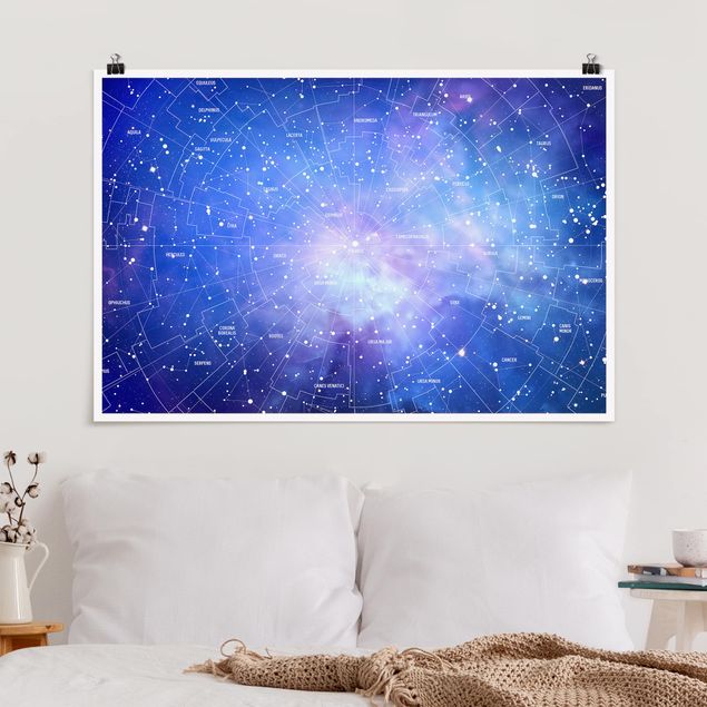 Posters Stelar Constellation Star Chart