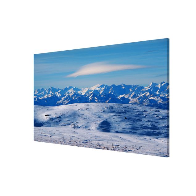 Magneetborden Snowy Mountain Landscape