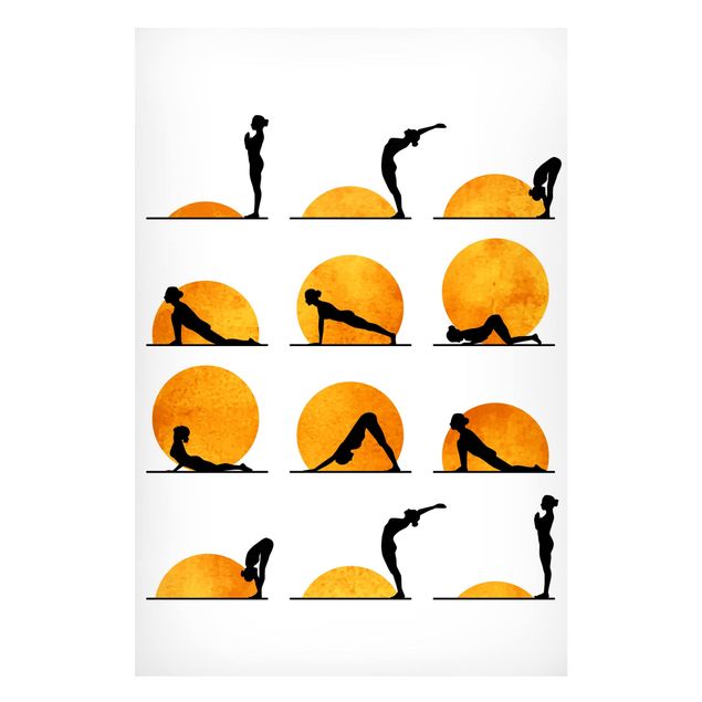 Magneetborden Yoga -  Sun Salutation