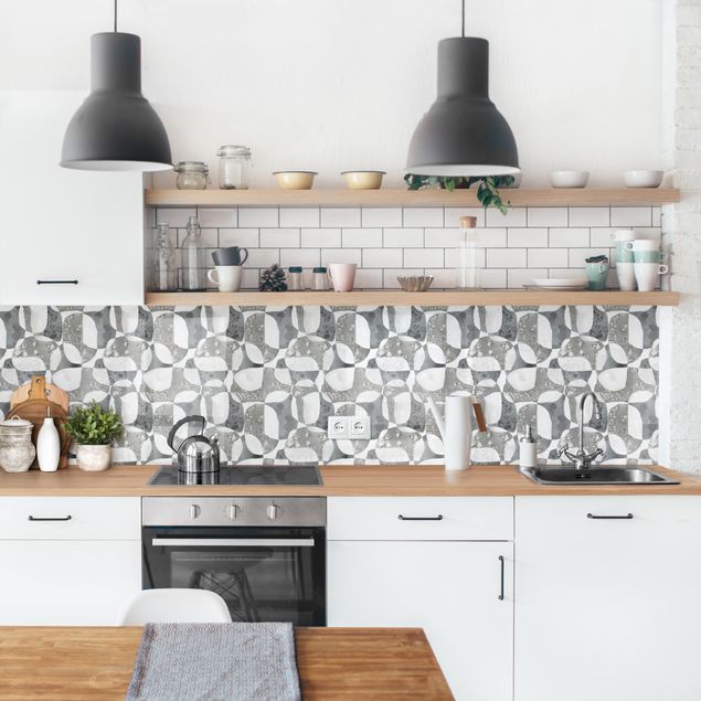 Achterwand in keuken Living Stones Pattern In Grey II