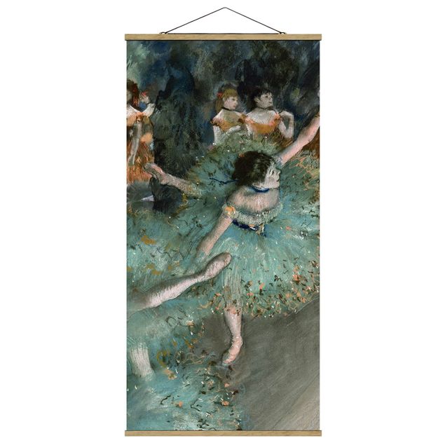 Stoffen schilderij met posterlijst Edgar Degas - Dancers in Green