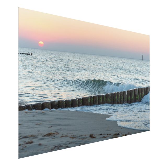 Aluminium Dibond schilderijen Sunset At The Beach