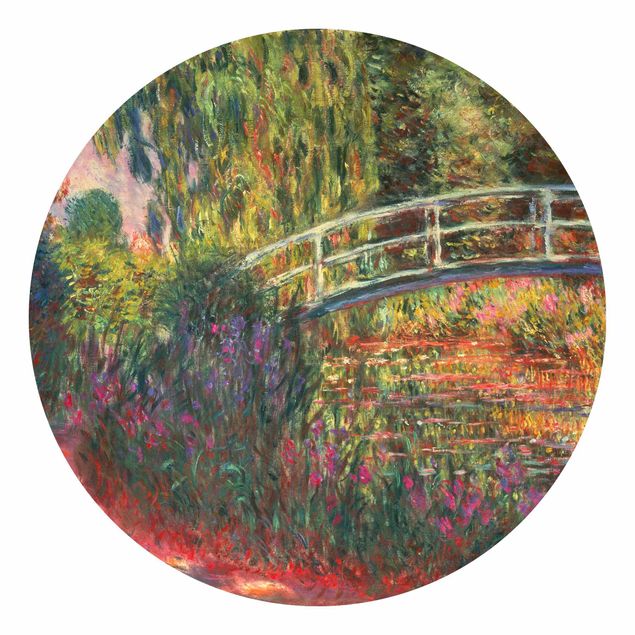 Behangcirkel Claude Monet - Japanese Bridge In The Garden Of Giverny