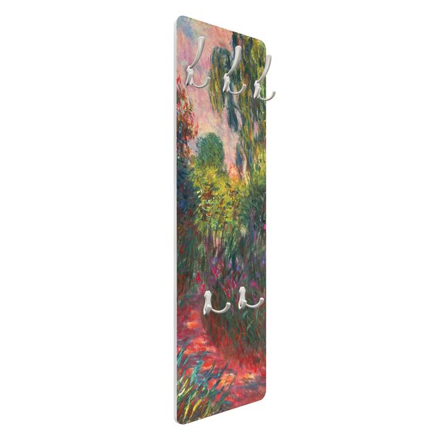 Wandkapstokken houten paneel Claude Monet - Japanese Bridge In The Garden Of Giverny