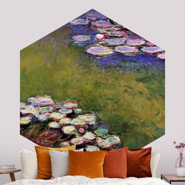 Hexagon Behang Claude Monet - Water Lilies