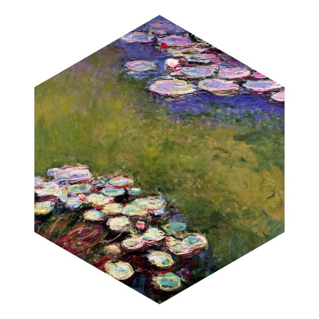 Hexagon Behang Claude Monet - Water Lilies