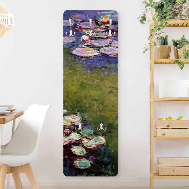 Wandkapstokken houten paneel Claude Monet - Water Lilies